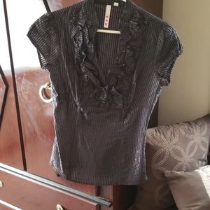 Black shiny blouse